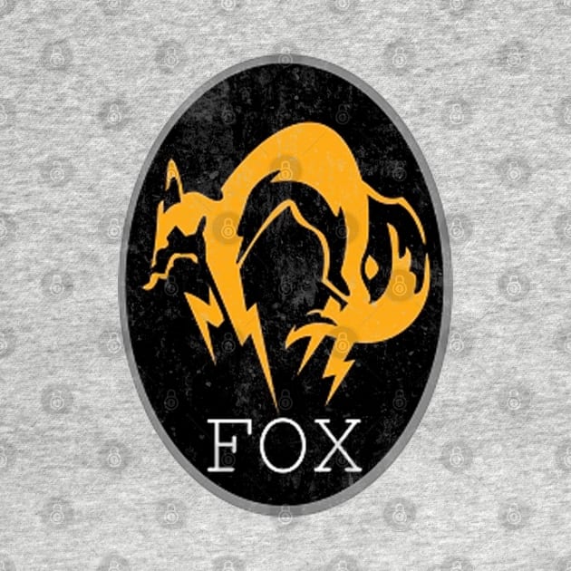 Distressed fox hound logo by sketchfiles